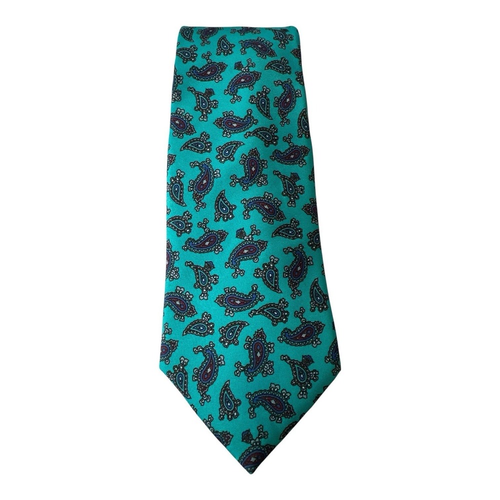 Christian Dior 100% Silk Tie Mens Paisley Floral Made in Italy Career Designer